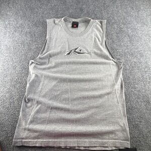 Rusty Mens Muscle Tank Top Heather Gray R Dot Logo Sleeveless Shirt Size L
